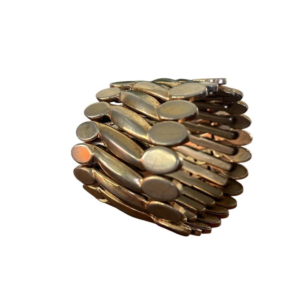 Vintage Bergere Expandable Bracelet Gold Tone